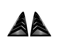 DUBHYYPS Auto Posteriore Persiane Finestra Laterale per Ford Fiesta MK8 2018-2025,Persiane Griglia Copertura Parasole Parapioggia Griglia di Sfiato Decorativi Accessori,A-Gloss Black
