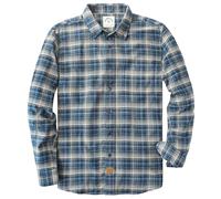 Dubinik® 6 oz Camicia Flanella Uomo Quadri Button Down Leggera Camicia Cotone Casual Regular Fit Assegno della Marina L