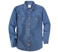 Dubinik® Camicia Denim Jeans Uomo Regular Camicia Jeans Western Casual Cotone Denim Lavoro Camicie