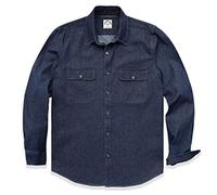 Dubinik® Camicia Denim Jeans Uomo Regular Camicia Jeans Western Casual Cotone Denim Lavoro Camicie