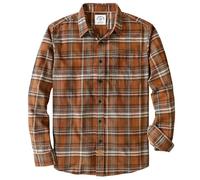 Dubinik® Camicia di flanella da uomo, 100% cotone, manica lunga, tessuto a quadri morbido e casual, button down, M