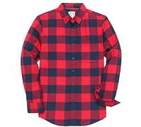 Dubinik® Camicia Flanella Uomo Camicia Quadri Uomo Cotone Casual Button Down Invernale Camicia in Flanella Leggera con Tasche