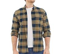 Dubinik® Camicia Flanella Uomo Camicia Quadri Uomo Cotone Casual Button Down Invernale Camicia in Flanella Leggera con Tasche