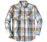 Dubinik® Camicia Flanella Uomo Invernale Camicia Uomo Flanella Cotone Western Cowboy con Bottone Automatico Vintage Quadri