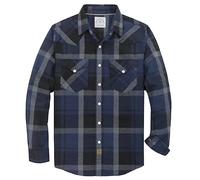 Dubinik® Camicia Flanella Uomo Invernale Camicia Uomo Flanella Cotone Western Cowboy con Bottone Automatico Vintage Quadri