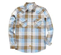 Dubinik® Camicia Flanella Uomo Invernale Camicia Uomo Flanella Cotone Western Cowboy con Bottone Automatico Vintage Quadri