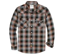 Dubinik® Camicia Flanella Uomo Invernale Camicia Uomo Flanella Cotone Western Cowboy con Bottone Automatico Vintage Quadri