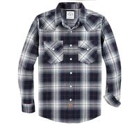 Dubinik® Camicia Flanella Uomo Invernale Camicia Uomo Flanella Cotone Western Cowboy con Bottone Automatico Vintage Quadri