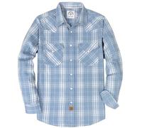 Dubinik® Camicia Flanella Uomo Invernale Camicia Uomo Flanella Cotone Western Cowboy con Bottone Automatico Vintage Quadri