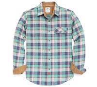 Dubinik® Camicia Flanella Uomo Quadri Camice in Flanella Uomo Regular Fit Casual Cotone Manica Lunga Bottoni Shirt in Pile