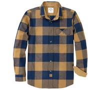 Dubinik® Camicia Flanella Uomo Quadri Camice in Flanella Uomo Regular Fit Casual Cotone Manica Lunga Bottoni Shirt in Pile