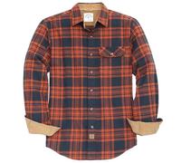 Dubinik® Camicia Flanella Uomo Quadri Camice in Flanella Uomo Regular Fit Casual Cotone Manica Lunga Bottoni Shirt in Pile