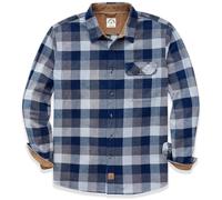 Dubinik® Camicia Flanella Uomo Quadri Camice in Flanella Uomo Regular Fit Casual Cotone Manica Lunga Bottoni Shirt in Pile