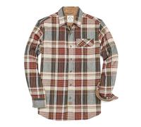 Dubinik® Camicia Flanella Uomo Quadri Camice in Flanella Uomo Regular Fit Casual Cotone Manica Lunga Bottoni Shirt in Pile