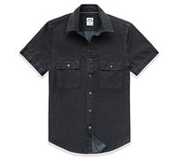 Dubinik®Camicia Uomo Manica Corta Camicia Uomo Maniche Corte Casual Jeans Estiva Western Cotone Camicia Jeans Uomo