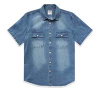 Dubinik®Camicia Uomo Manica Corta Camicia Uomo Maniche Corte Casual Jeans Estiva Western Cotone Camicia Jeans Uomo