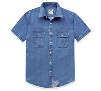 Dubinik®Camicia Uomo Manica Corta Camicia Uomo Maniche Corte Casual Jeans Estiva Western Cotone Camicia Jeans Uomo