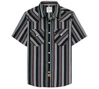 Dubinik®Camicia Uomo Manica Corta Fibra di bambù Casual Quadretti Comoda Bottoni Automatici Cowboy Western Vintage Camicia Rosse Nero Grigio XL