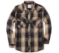 Dubinik® Camicia Uomo Quadri Bottoni Vintage Casual Camicia con Bottoni Automatici Western Camicia Cowboy Uomo Regular Fit