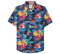Dubinik® Camicie Hawaiane Stampate da Uomo Spiaggia Aloha Camicia Hawaiana Tropicale Vacanze Estive Camicia Uomo Manica Corta