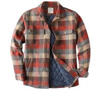 Dubinik® Giacca in Flanella Leggero Casual Bottoni Automatici Quadri Camicia Foderata Uomo Comodo Calda 2 Tasche Petto