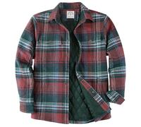 Dubinik® Giacca in Flanella Leggero Casual Bottoni Automatici Quadri Camicia Foderata Uomo Comodo Calda 2 Tasche Petto