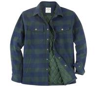 Dubinik® Giacca in Flanella Leggero Casual Bottoni Automatici Quadri Camicia Foderata Uomo Comodo Calda 2 Tasche Petto