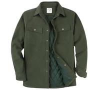 Dubinik® Giacca in Flanella Leggero Casual Bottoni Automatici Quadri Camicia Foderata Uomo Comodo Calda 2 Tasche Petto