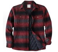 Dubinik® Giacca in Flanella Leggero Casual Bottoni Automatici Quadri Camicia Foderata Uomo Comodo Calda 2 Tasche Petto