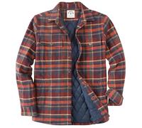 Dubinik® Giacca in Flanella Leggero Casual Bottoni Automatici Quadri Camicia Foderata Uomo Comodo Calda 2 Tasche Petto