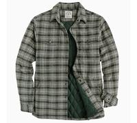 Dubinik® Giacca in Flanella Leggero Casual Bottoni Automatici Quadri Camicia Foderata Uomo Comodo Calda 2 Tasche Petto