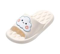 DuBiytlk Donna Estive Zeppa Donna Ciabatte Donna Estive Pantofole da donna Cartoon Cute Cloud Suola morbida Comode pantofole estive per interni ed esterni antiscivolo Sughero Donna Sandali (White, 39)