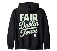 Dublin Town Dublin City St Patricks Day Irlanda Eire Irlandese Felpa con Cappuccio