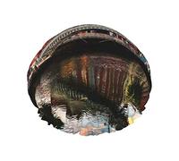 Dublino Irlanda Ha Penny Bridge River Print Cuffia da a per donna Cuffia da a riutilizzabile in tessuto a doppio strato Cuffia per capelli da ragazza