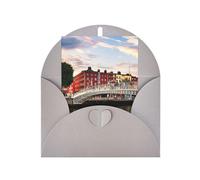 Dublino Irlanda Ha Penny Bridge River stampa verticale carta bianca per auguri di ringraziamento per te (Thinking of You biglietto di compleanno)