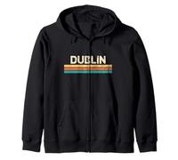 Dublino, Irlanda, Nome Città, Classico, Vintage, Colori, Design Felpa con Cappuccio