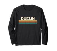 Dublino, Irlanda, Nome Città, Classico, Vintage, Colori, Design Maglia a Manica