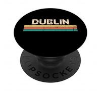 Dublino, Irlanda, nome città, classico, vintage, colori, design PopSockets PopGrip Adesivo