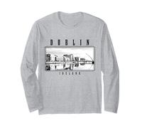 Dublino Irlanda Vintage Skyline Dublin Maglia a Manica