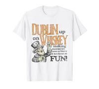 Dublino Up On Whisky Giornata Divertente Bere San Patrizio Maglietta