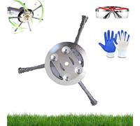 Dubnat Testa decespugliatore in filo di acciaio da 15,2 cm, testina universale per decespugliatore in filo di acciaio, testina di ricambio per decespugliatore elettrico senza fili (3 lame)