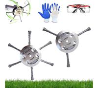 Dubnat Testa decespugliatore in filo di acciaio da 15,2 cm, testina universale per decespugliatore in filo di acciaio, testina di ricambio per decespugliatore elettrico senza fili (2 pezzi)
