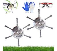 Dubnat Testa decespugliatore in filo di acciaio da 15,2 cm, testina universale per decespugliatore in filo di acciaio, testina di ricambio per decespugliatore elettrico senza fili (6 lame x 2)