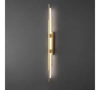 DUBOXX Barra luminosa moderna a LED dorata for applique da parete, design a striscia lunga e lineare, illuminazione for interni, mobiletto for bagno, corridoio, camera da letto, soggiorno, abbraccia l