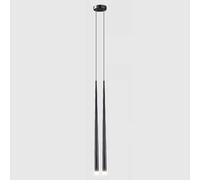 DUBOXX Lampade a sospensione moderne a cono Mini illuminazione a sospensione cilindrica lineare nera in alluminio con design a tubo lungo ultrasottile, paralume in acrilico for isola cucina, sala da p