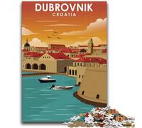 Dubrovnik Croazia Viaggio Puzzle per adulti 1000 pezzi Difficile, impegnativo Affare difficile come regalo per tutta la famiglia 1000 pezzi (50x75cm)