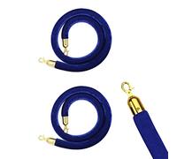 DUBTEDHOU barriera di Controllo della Folla in Corda di Vell Corda barriera in Velluto con Ganci Multicolore da 2 a 10 Piedi, Confezione da 2 for Il Controllo della Folla(Blue,9ft/274cm)