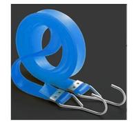 DUBTEDHOU Cinturini Elastici di Gomma Pesanti, Cinghia Elastica in Gomma for Bicicletta e Moto con Ganci, Nera/Gialla/Blu(Blue 2m-1pack)