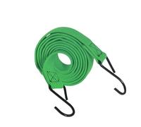 DUBTEDHOU Cinturini Elastici di Gomma Pesanti, Cinghie Elastiche con Ganci Assortiti, Confezione da 1, for Fissare Bagagli, Portapacchi, Campeggio, Moto, teloni(2m Green)