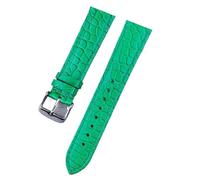 DUBTEDHOU Cinturini per orologi in vera pelle, Cinturini di ricambio for cinturini for orologio in pelle a sgancio rapido multicolore 13-24 mm(Light green,16mm)